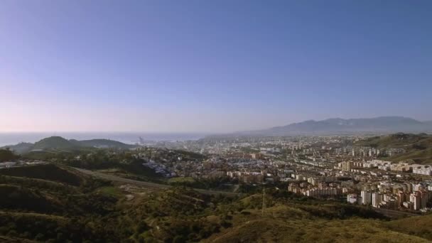 Letecký Pohled Město Malaga Španělsko — Stock video