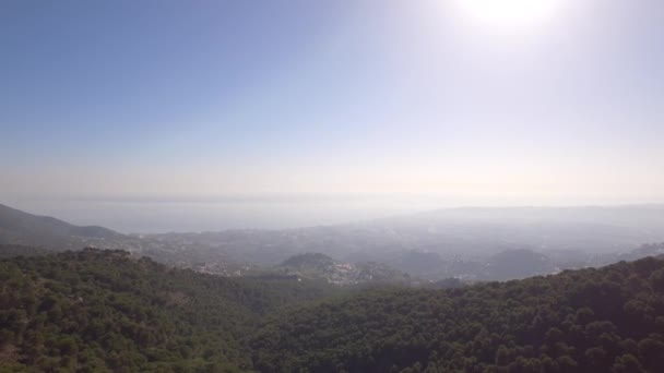 Luchtfoto Vliegen Bergen Met Uitzicht Capellania Andalusië Spanje Inheems Materiaal — Stockvideo