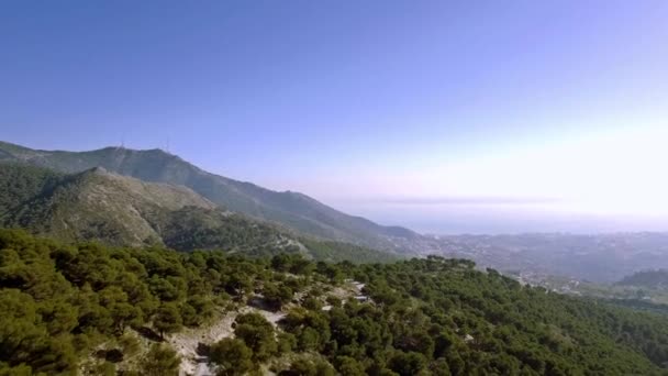 Luchtfoto Vliegen Bergen Met Uitzicht Capellania Andalusië Spanje — Stockvideo