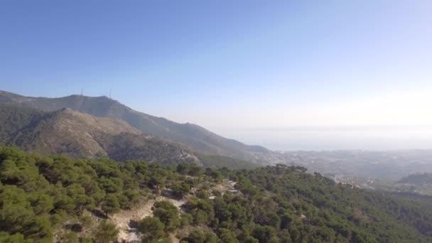 Antenne Fliegen Den Bergen Mit Blick Auf Capellania Andalusien Spanien — Stockvideo