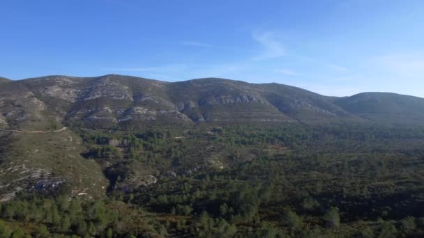 Letecký Krásný Výhled Pohoří Španělsku — Stock video