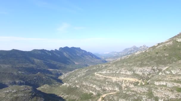 Aerial Όμορφη Θέα Μια Οροσειρά Στην Ισπανία — Αρχείο Βίντεο
