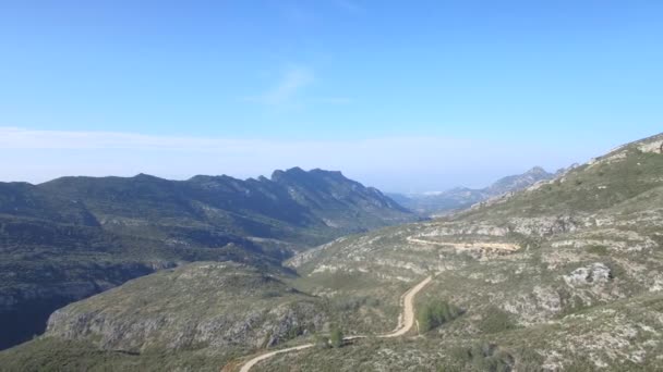 Aérea Hermosas Vistas Sobre Una Cordillera España — Vídeos de Stock