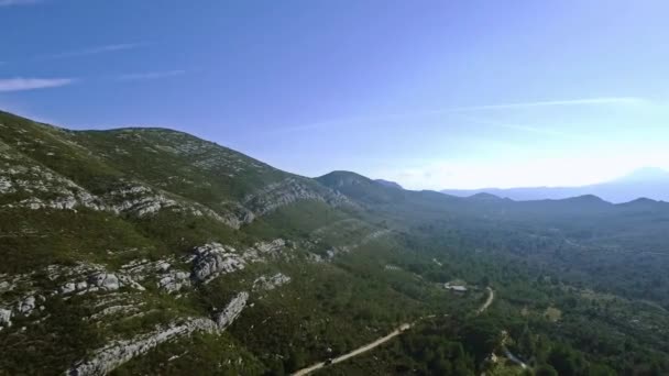 Letecký Krásný Výhled Pohoří Španělsku — Stock video
