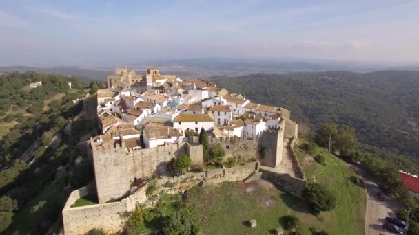 Політ Уздовж Прекрасного Кастільо Кастельяр Андалусія Іспанія — стокове відео
