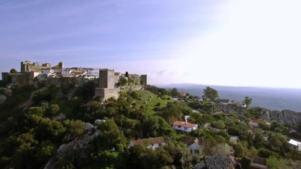 Lot Wzdłuż Pięknego Castillo Castellar Andaluzja Hiszpania — Wideo stockowe