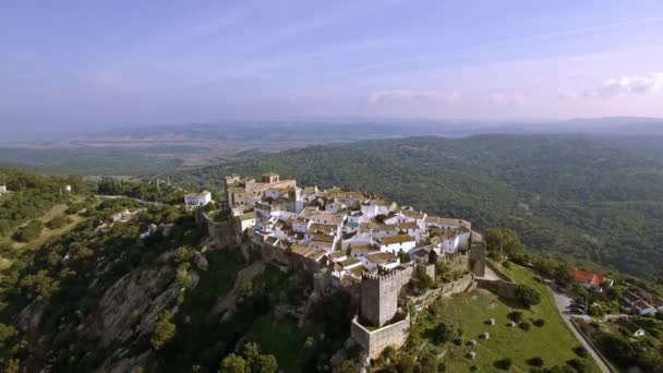 Lot Wzdłuż Pięknego Castillo Castellar Andaluzja Hiszpania — Wideo stockowe
