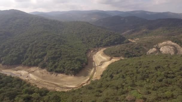 Let Přes Bariérové Jezero Španělsku Embalse Guadarranque Andalusie — Stock video