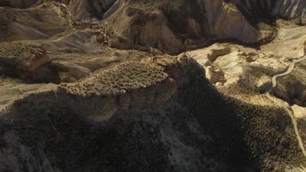 Magnifique Vue Aérienne Sur Désert Sierra Alhamila Espagne — Video