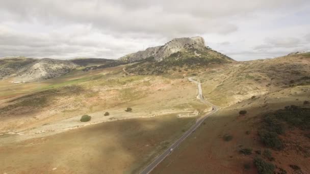 Volo Campo Pianeggiante Sierra Las Nieves Andalusia Spagna — Video Stock