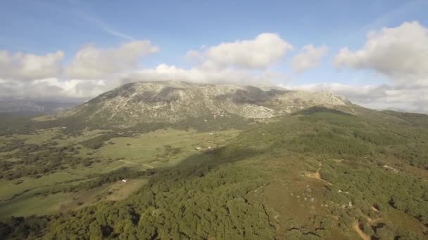 Vanuit Lucht Prachtig Uitzicht Cortes Frontera Spanje — Stockvideo