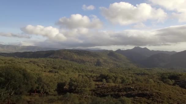 Vanuit Lucht Prachtig Uitzicht Cortes Frontera Spanje — Stockvideo