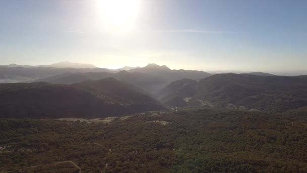 Εναέρια Όμορφη Θέα Του Τοπίου Cortes Frontera Ισπανία — Αρχείο Βίντεο