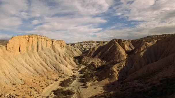 Όμορφη Θέα Της Ερήμου Sierra Alhamila Ισπανία — Αρχείο Βίντεο