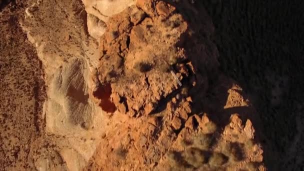 Красивый Вид Воздуха Пустыню Сьерра Алхамила Испания — стоковое видео