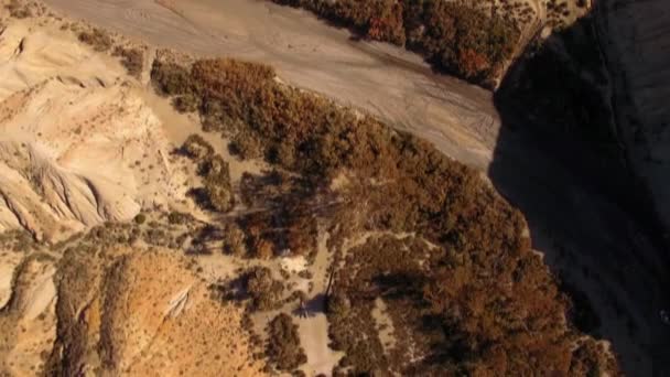 Schöne Luftaufnahme Der Wüste Sierra Alhamila Spanien — Stockvideo