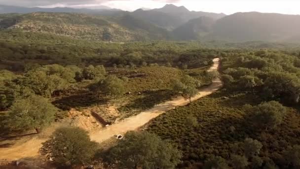スペイン コルテス フロンテラの空中美しい景色の眺め — ストック動画