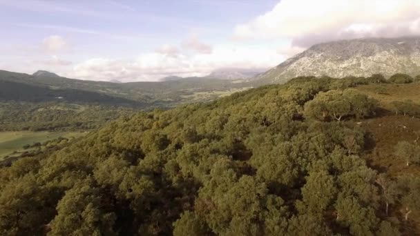 Vista Aérea Las Cortes Frontera España — Vídeos de Stock