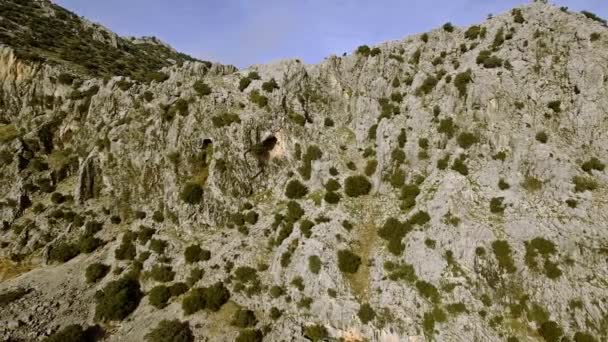 Flug Entlang Eines Flussbettes Andalusien Spanien — Stockvideo