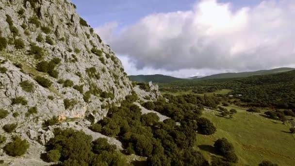 Полет Вдоль Реки Андалусия Испания — стоковое видео