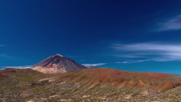 Pico Del Teide Nin Tenerife Üzerine Zaman Çizelgesi — Stok video