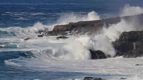 Vista Panorâmica Fortes Correntes Tenerife — Vídeo de Stock