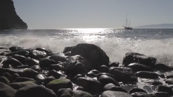 Playa Masca Τενερίφη Ισπανία — Αρχείο Βίντεο