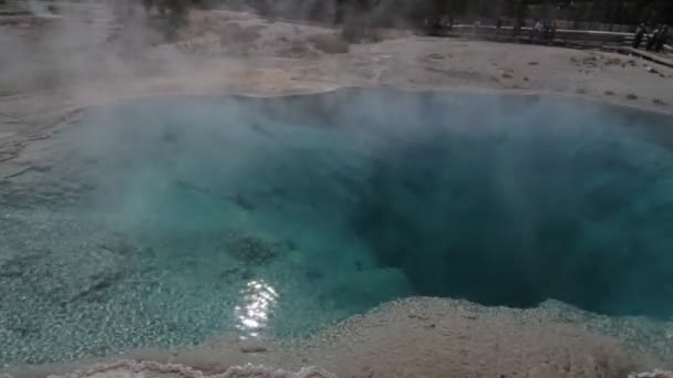 Mammoth Hot Springs Yellowstone National Park Estados Unidos América — Vídeo de Stock