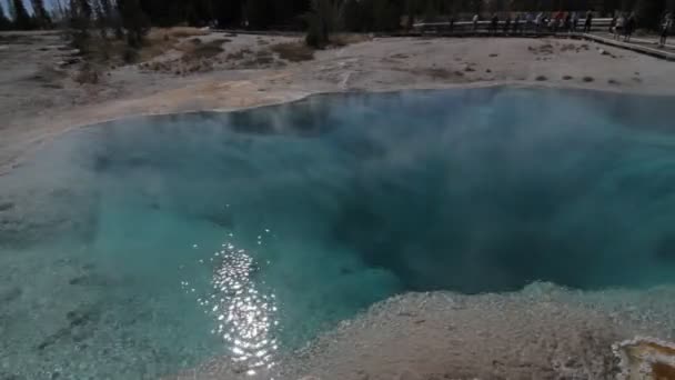 Mammoth Hot Springs Yellowstone National Park United States — Stock Video