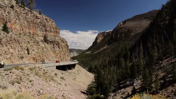 Lagere Falls Yellowstone National Park Verenigde Staten Graded Gestabiliseerde Versie — Stockvideo