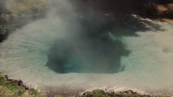 Mamut Kaplıcalar Yellowstone Milli Parkı Amerika Birleşik Devletleri — Stok video