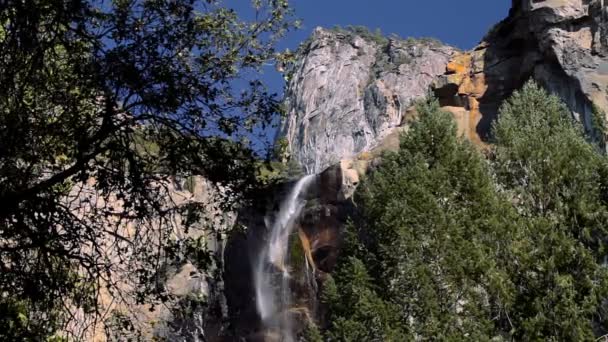 Vodopád Yosemitském Národním Parku Spojené Státy Americké — Stock video