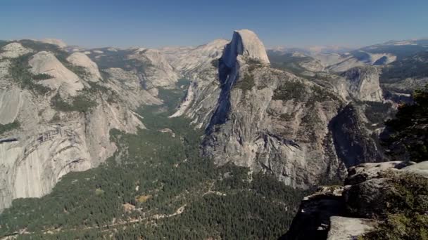 Half Dome Scenic Point Yosemite Nationalpark United States Native Material — Stock video