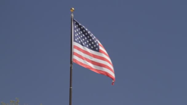 American Flag Wind Arizona Stany Zjednoczone Ameryki — Wideo stockowe