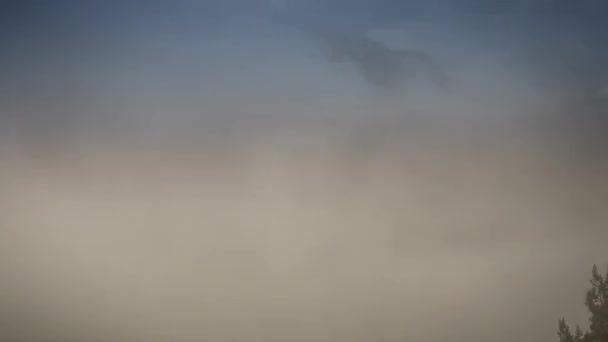 Time Lapse Clouds Fog Vallon Lagon Fort Marguerie Frankrike — Stockvideo