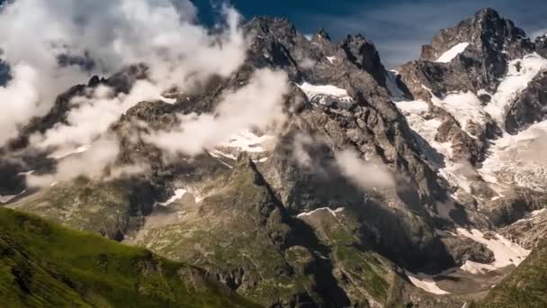 Beau Paysage Avec Montagnes Col Lautaret France — Video