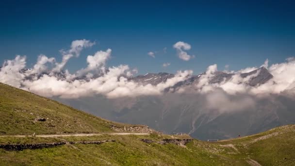 Гірський Пейзаж Хмарами Асьєтта Італія — стокове відео