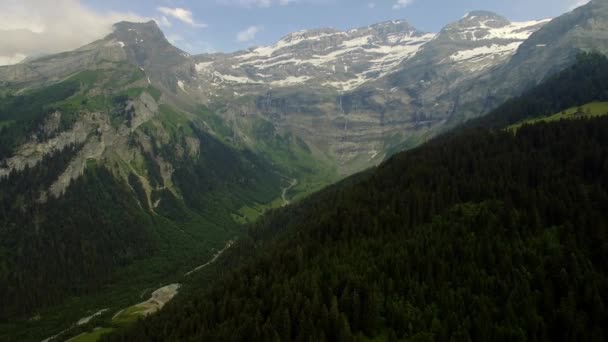 Вид Воздуха Col Croix Швейцария — стоковое видео
