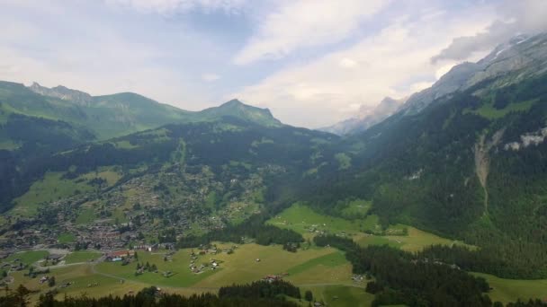 Vista Aérea Del Col Croix Suiza — Vídeo de stock
