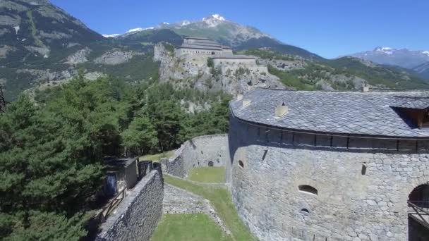 Victor Emmanuel Kalesinin Hava Manzarası Fransa — Stok video