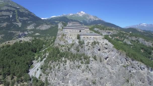 Luchtfoto Van Het Fort Victor Emmanuel Frankrijk — Stockvideo