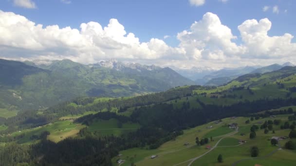 Szenische Luftaufnahmen Von Jaunpasss Schweiz — Stockvideo