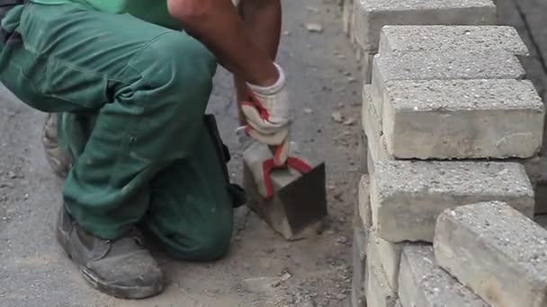 Travailleur Construction Travail Vue — Video