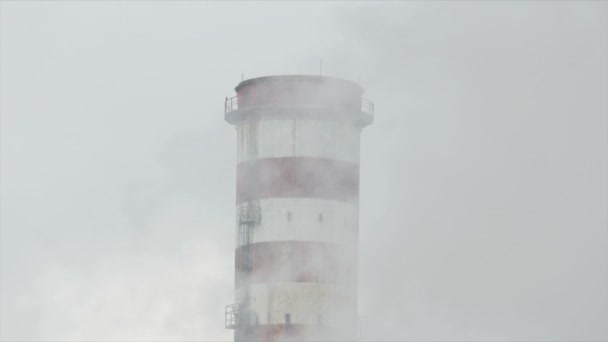 Riprese Dell Ambiente Inquinante Della Fabbrica Industriale — Video Stock