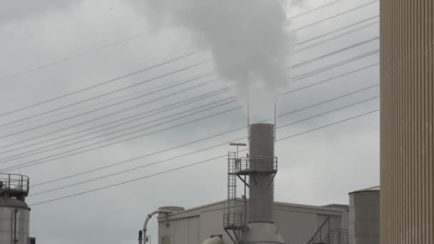 Дым Трубы Промышленная Концепция — стоковое видео
