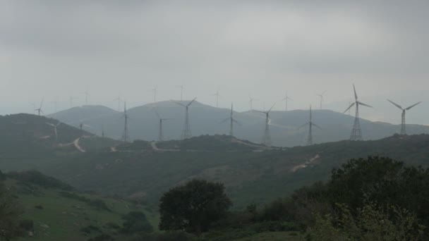 Scenic Footage Wind Turbines Wind Generators Ecological Source Energy — Stock Video