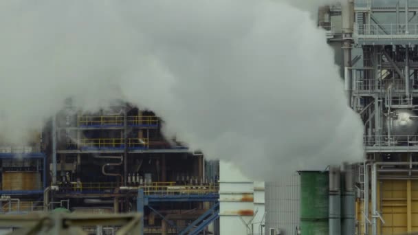 Промышленная Загрязняющая Фабрика Любом Месте Сицилии — стоковое видео