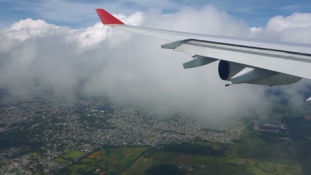 Widok Samolotu Republiki Mauritiusu Wyspy Kraju Oceanu Indyjskiego — Wideo stockowe
