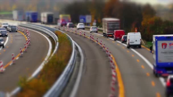 View Traffic German Autobahn — Stock Video