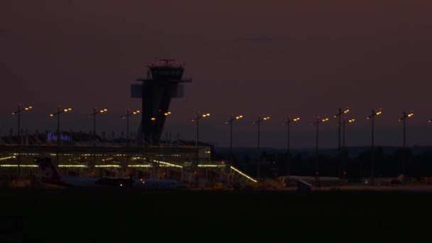 Kilátás Repülőtérre Nürnberg Németország — Stock videók